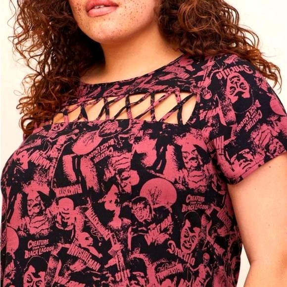 ❤️NWT VINTAGE TORRID UNIVERSAL MONSTERS TRAPEZE DRESS ♡ FRANKENSTEIN ♡ HALLOWEEN - Picture 9 of 13